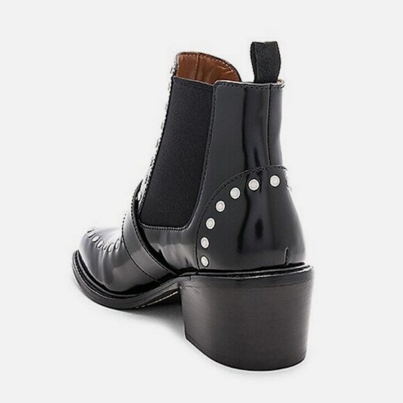 NWOB Coach Black Leather Nora Chelsea Bootie With Studs - Picture 3 of 3